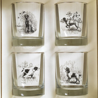 Sporting Dogs Double Old Fashioned Set of 4