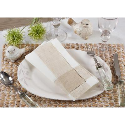 Hemstitch Napkin-HOME/GIFTWARE-Ivory-Kevin's Fine Outdoor Gear & Apparel