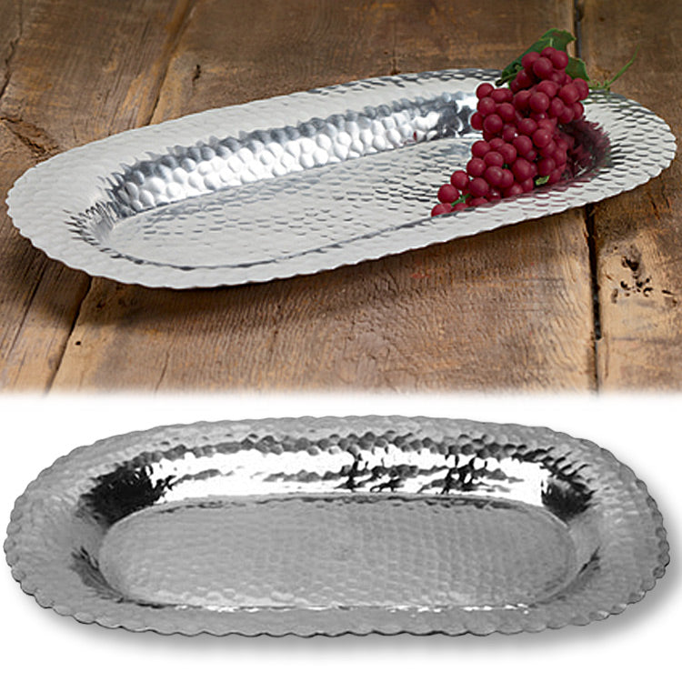 Hammered Oval Tray