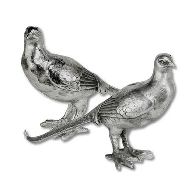 Antique 8" Resin Pheasants-HOME/GIFTWARE-SILVER-Kevin's Fine Outdoor Gear & Apparel
