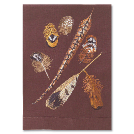 European Hand Guest Towels-HOME/GIFTWARE-BROWN FEATHERS-Kevin's Fine Outdoor Gear & Apparel