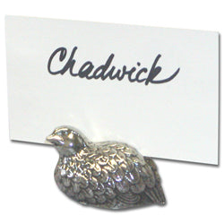 Full Quail Place Card Holder