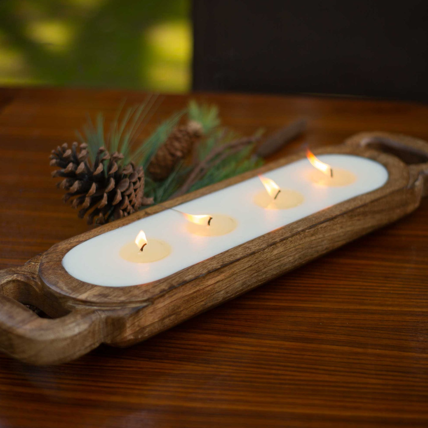 Wood Tray Candle-HOME/GIFTWARE-Kevin's Fine Outdoor Gear & Apparel