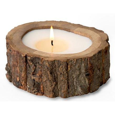 Irregular Raw Tree Bark Candle Pot 9 oz.