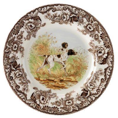 Spode Woodland Hunting Dog Dinner Plate-HOME/GIFTWARE-POINTER-Kevin's Fine Outdoor Gear & Apparel