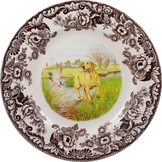 Spode Woodland Hunting Dog Dinner Plate-HOME/GIFTWARE-YELLOW LAB-Kevin's Fine Outdoor Gear & Apparel