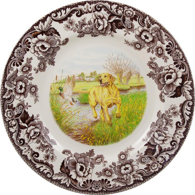 Spode Woodland Hunting Dog Dinner Plate-HOME/GIFTWARE-YELLOW LAB-Kevin's Fine Outdoor Gear & Apparel