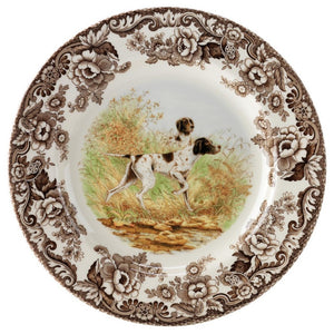 Spode Woodland Hunting Dog Salad Plate 8"-HOME/GIFTWARE-POINTER-Kevin's Fine Outdoor Gear & Apparel