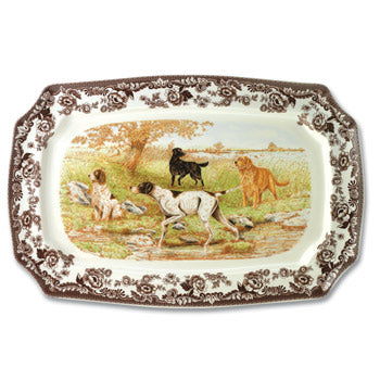 Spode Rectangular Hunting Dogs Platter