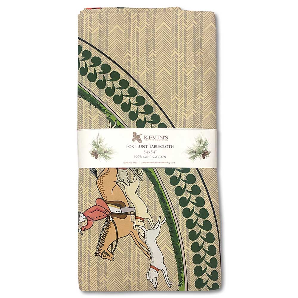 Kevin's Custom Designed Fox Hunt Tablecloth Kevin's Catalog Kevin's