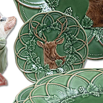Bordallo Bread and Butter Plate-Lifestyle-Green/Brown Deer-Kevin's Fine Outdoor Gear & Apparel