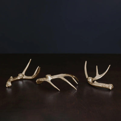 Beatriz Ball Western Antler Candlestick Holders Set of 3-HOME/GIFTWARE-Kevin's Fine Outdoor Gear & Apparel