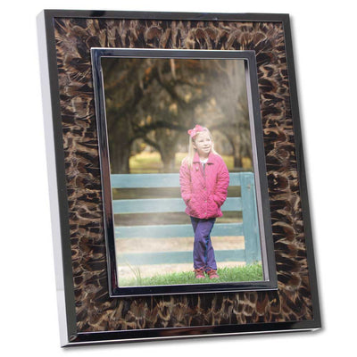 Pheasant Feather Brown and Silver Frame-HOME/GIFTWARE-Kevin's Fine Outdoor Gear & Apparel