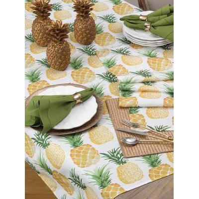 Printed Pinapple Runner-HOME/GIFTWARE-SARO TRADING CO-Multi-16"X72" Oblong-Kevin's Fine Outdoor Gear & Apparel