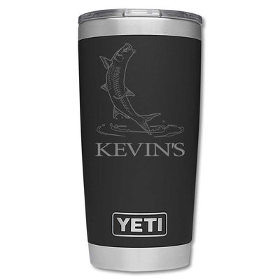 Kevin's Custom Yeti Ramblers-Hunting/Outdoors-Jumping Tarpon-Black-20 oz-Kevin's Fine Outdoor Gear & Apparel