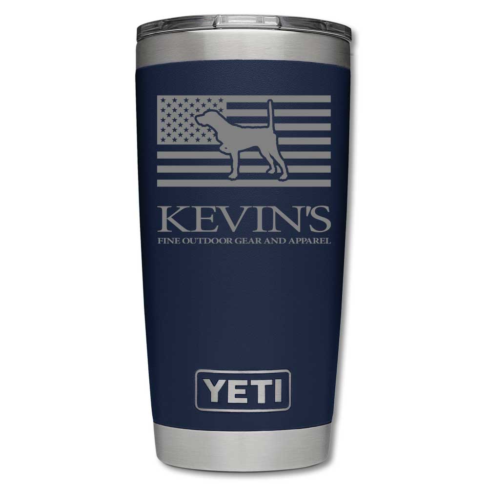 Kevin's Custom Yeti Ramblers-Hunting/Outdoors-Pointer Flag-Navy-20 oz-Kevin's Fine Outdoor Gear & Apparel