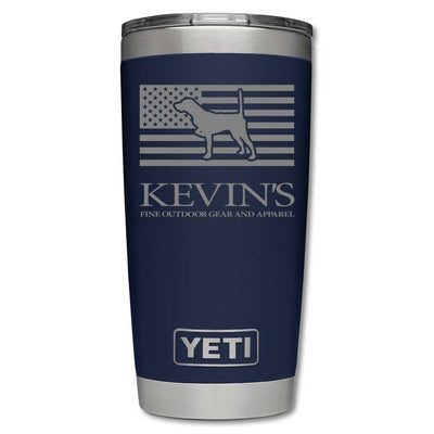 Kevin's Custom Yeti Ramblers-Hunting/Outdoors-Pointer Flag-Navy-20 oz-Kevin's Fine Outdoor Gear & Apparel