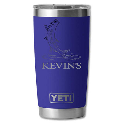 Kevin's Custom Yeti Ramblers-Hunting/Outdoors-Jumping Tarpon-Off Shore Blue-20 oz-Kevin's Fine Outdoor Gear & Apparel