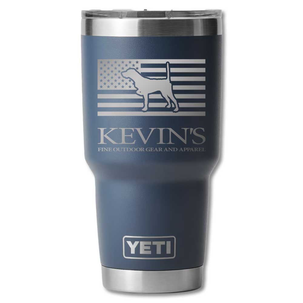 Kevin's Custom Yeti Ramblers-Hunting/Outdoors-Pointer Flag-Navy-30 oz-Kevin's Fine Outdoor Gear & Apparel