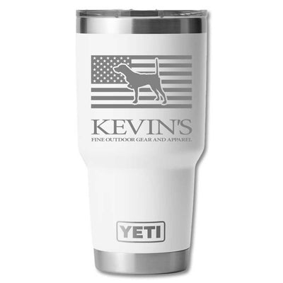 Kevin's Custom Yeti Ramblers-Hunting/Outdoors-Pointer Flag-White-30 oz-Kevin's Fine Outdoor Gear & Apparel