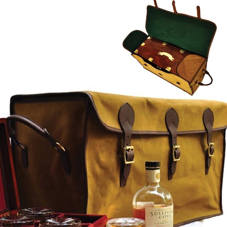 Campaign Furniture: Canvas Case for Kevin's Field Bar