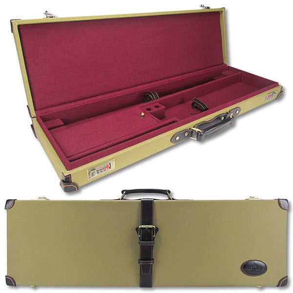 thumbnail image 2 of Tourbon Vintage Shotgun Hard Case – Canvas Leather, Lockable, Magazine Storage, Takedown, Top Quality, UPC 601209051932 2 of 5