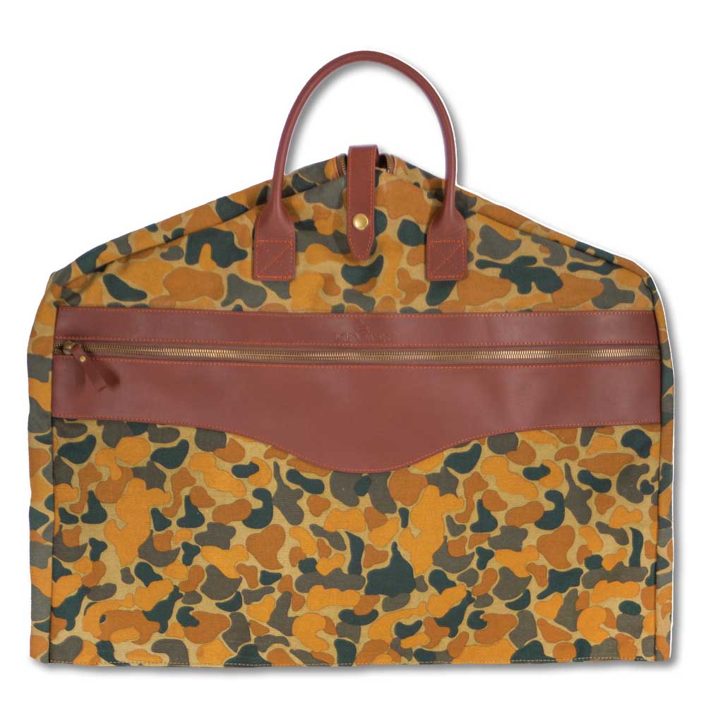 Kevin's Canvas & Leather Garment Bag-Luggage-VINTAGE BROWN CAMO-ONE SIZE-Kevin's Fine Outdoor Gear & Apparel