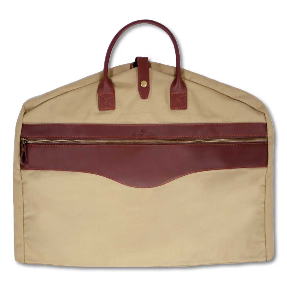 Kevin's Canvas & Leather Garment Bag-Luggage-TAN-ONE SIZE-Kevin's Fine Outdoor Gear & Apparel
