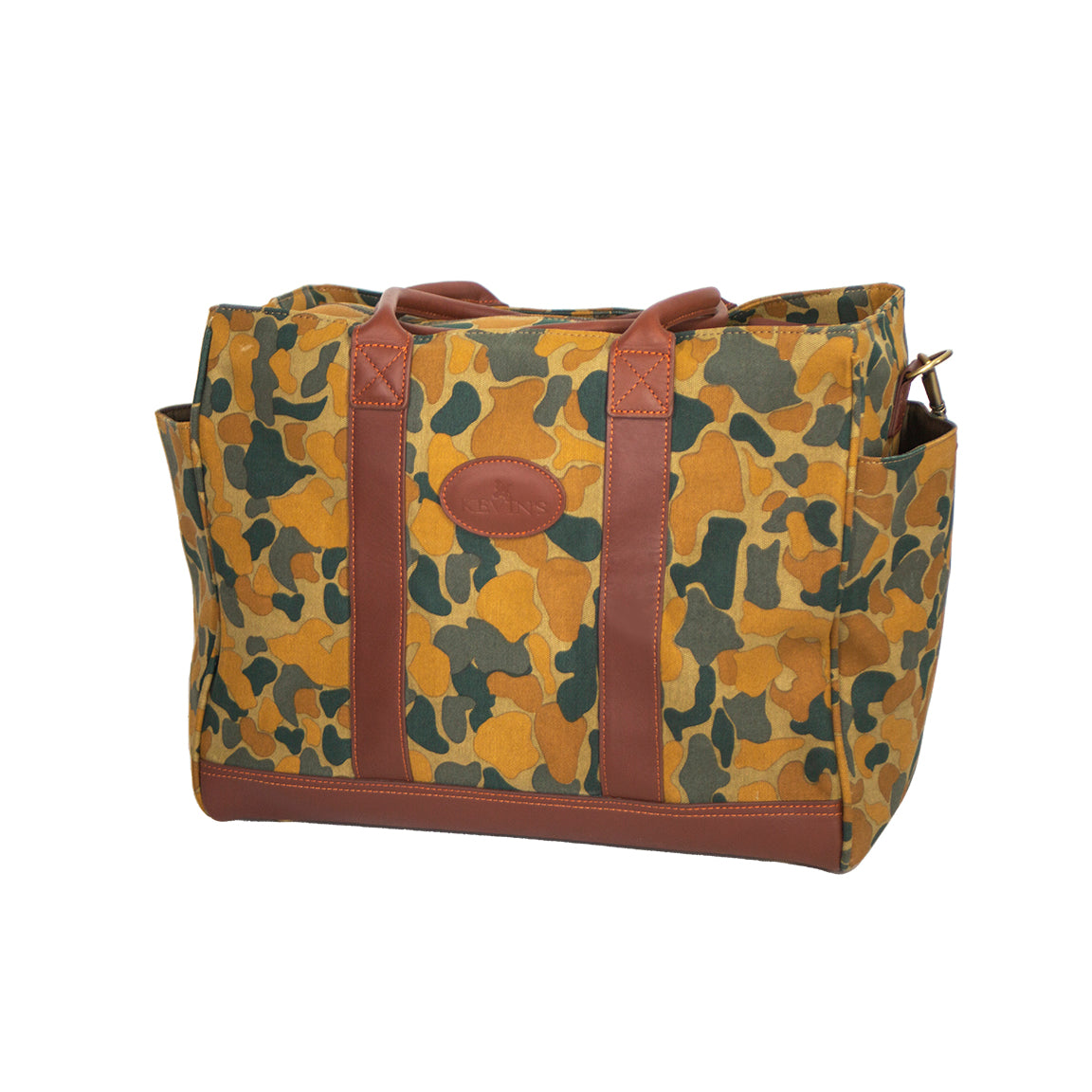 Kevin's Canvas & Leather Duffel Bag-Luggage-VINTAGE BROWN CAMO-ONE SIZE-Kevin's Fine Outdoor Gear & Apparel