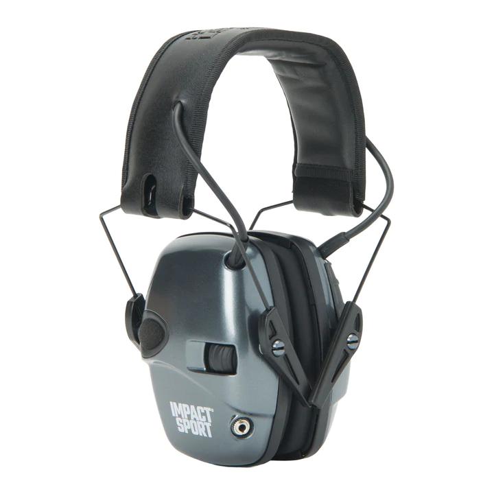 Howard Leight Impact Sport Youth/Adult Electronic Earmuff-HUNTING/OUTDOORS-METALLIC CHARCOAL-S-Kevin's Fine Outdoor Gear & Apparel