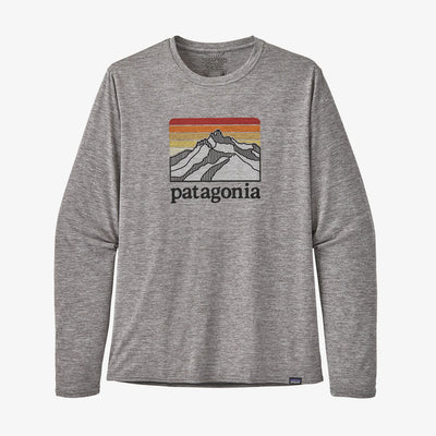 Patagonia Men's L/S Cap Cool Daily Graphic Shirt-Men's Accessories-Line Logo Ridge Feather Grey-S-Kevin's Fine Outdoor Gear & Apparel