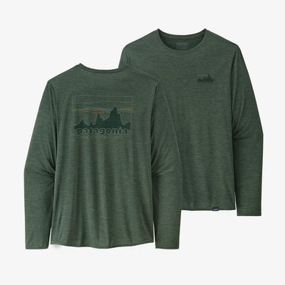 Patagonia Men's L/S Cap Cool Daily Graphic Shirt-Men's Accessories-73 Skyline: Pinyon Green X-Dye-S-Kevin's Fine Outdoor Gear & Apparel