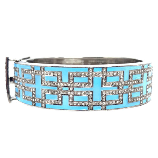 Turquoise Enamel Basket Bangle-JEWELRY-Kevin's Fine Outdoor Gear & Apparel
