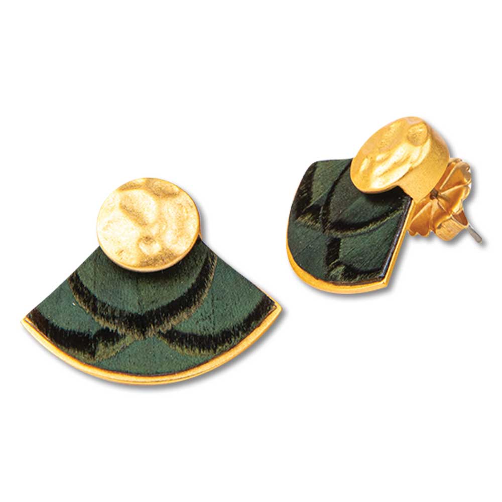Brackish Cam Pheasant Feather Earrings-JEWELRY-Kevin's Fine Outdoor Gear & Apparel