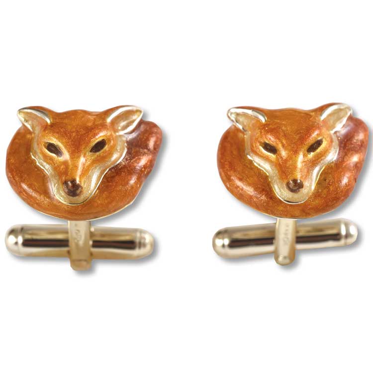 Sterling Sleeping Fox Cufflinks