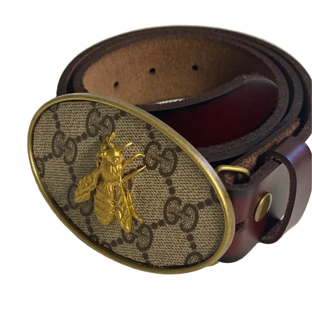 Women's Vintage Bee Buckle Leather Belt-JEWELRY-Kevin's Fine Outdoor Gear & Apparel