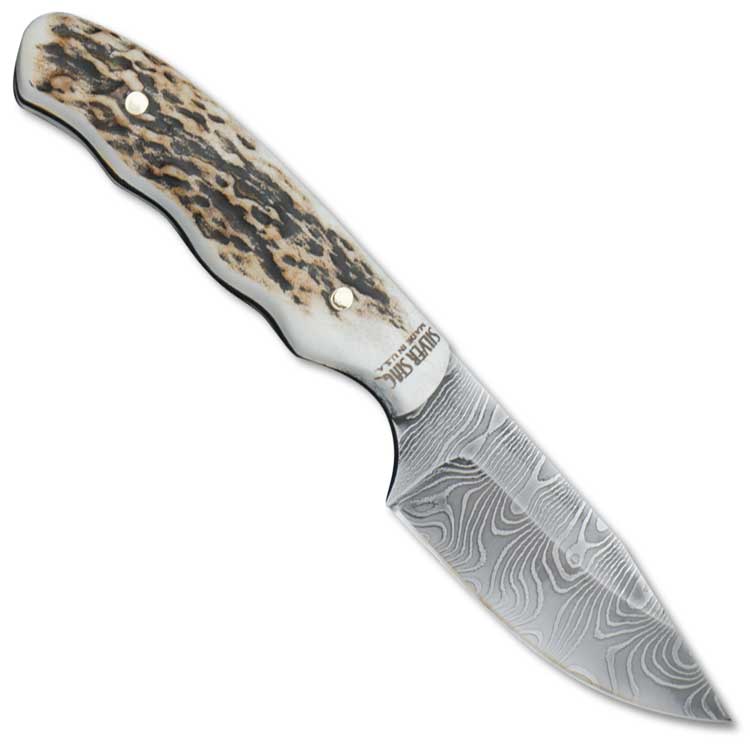 The Damascus Guide Silver Stag Knife