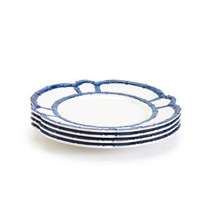Bamboo Touch Dinner Plates Set of 4 with Bamboo Rim-Lifestyle-BLUE-Kevin's Fine Outdoor Gear & Apparel