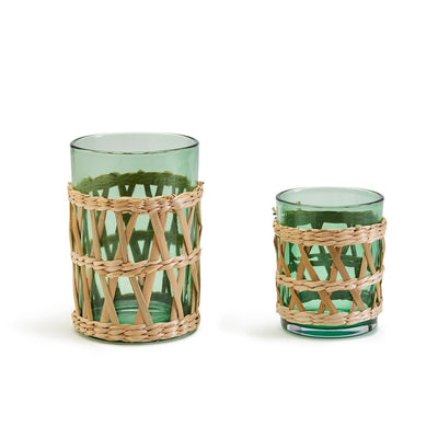 Countryside Rattan/Glass Weave Cachepots/Vases-Home/Giftware-5" x 4"-Kevin's Fine Outdoor Gear & Apparel