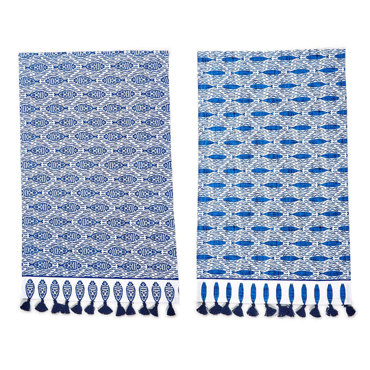 Water's Edge Fish Set of 2 Dish Towels-Home/Giftware-ONE SIZE-Kevin's Fine Outdoor Gear & Apparel