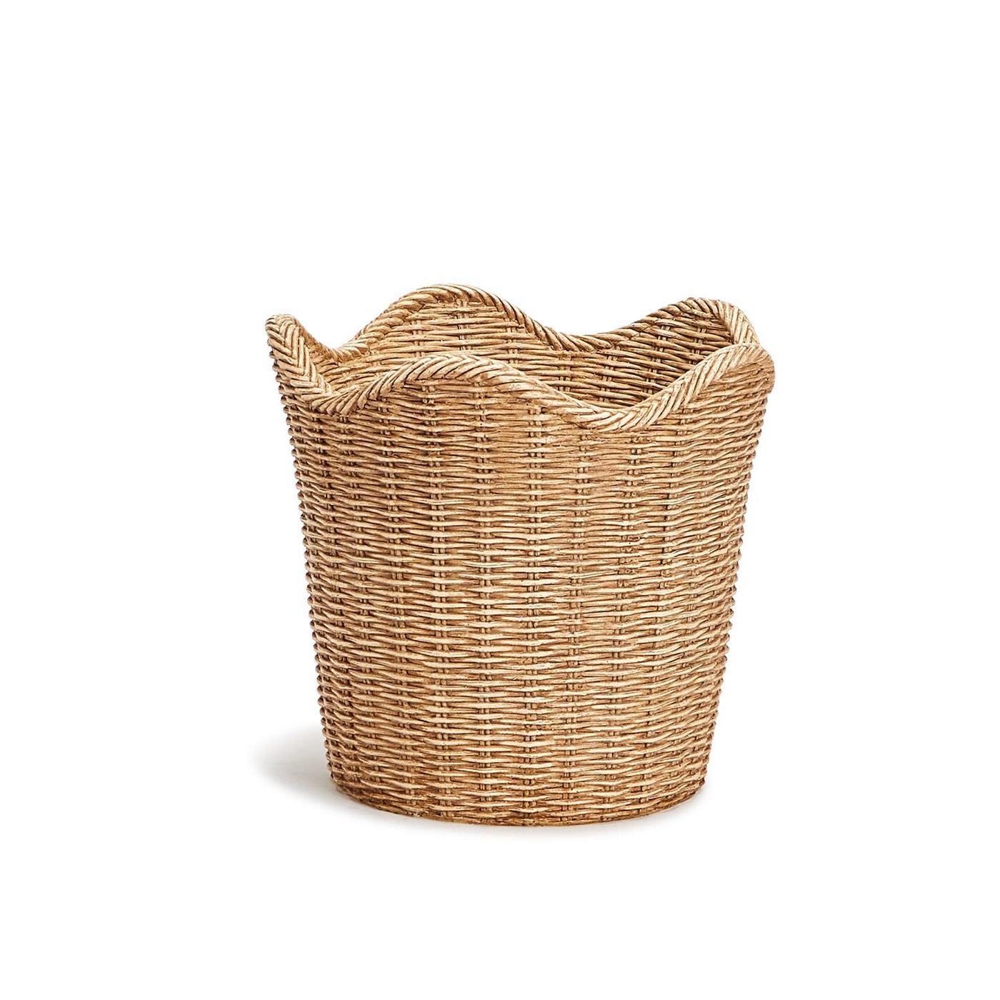 Basket Weave Pattern With Scalloped Edge Cachepot-Home/Giftware-Kevin's Fine Outdoor Gear & Apparel