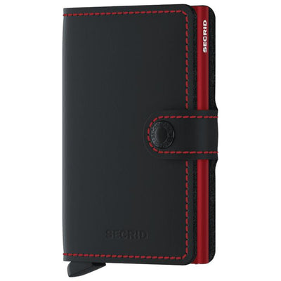 Secrid Mini Wallet-Men's Accessories-Matte Black & Red-Kevin's Fine Outdoor Gear & Apparel