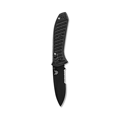 Benchmade Presidio II-KNIFE-SERRATED CF ELITE-BLACK-DROP POINT-Kevin's Fine Outdoor Gear & Apparel