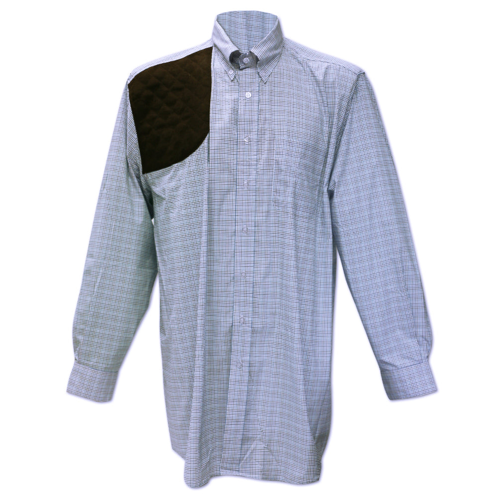 Kevin's Performance Blue/Royal Tattersall Long Sleeve Right Hand Shooting Shirt-MENS CLOTHING-Kevin's Fine Outdoor Gear & Apparel
