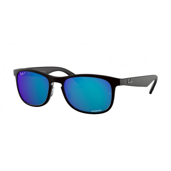 Ray Ban Chromance Sunglasses-SUNGLASSES-Matte/Black-Polarized Blue Mirror-Kevin's Fine Outdoor Gear & Apparel