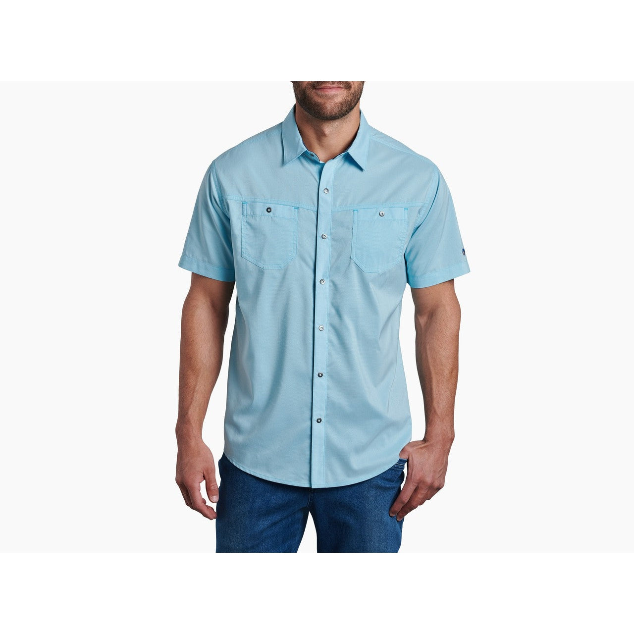 Kuhl Men's Stealth Short Sleeve Shirt-MENS CLOTHING-SEA BREEZE-S-Kevin's Fine Outdoor Gear & Apparel