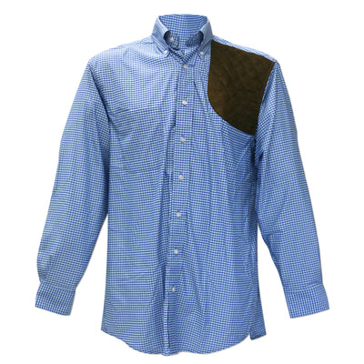 Kevin's Performance Aqua/Blue Gingham Left Hand Shooting Shirt-MENS CLOTHING-Kevin's Fine Outdoor Gear & Apparel