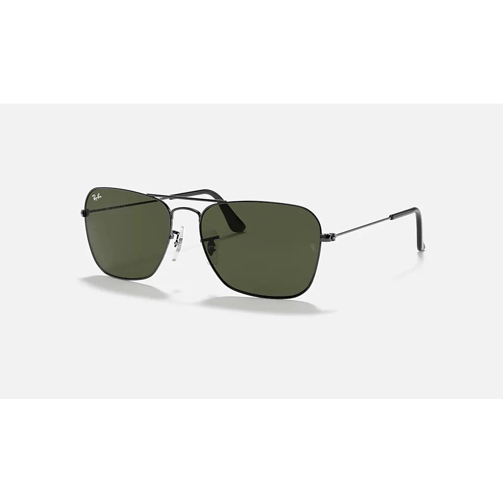 Ray Ban Caravan Sunglasses-SUNGLASSES-Gunmetal-Green Classic-Kevin's Fine Outdoor Gear & Apparel