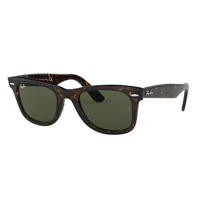 Ray Ban Original Wayfarer Sunglasses-SUNGLASSES-Polished Tortoise-Green Classic-Kevin's Fine Outdoor Gear & Apparel
