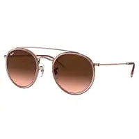 Ray Ban 0RB3647 Round Double Ridge Sunglasses-Sunglasses-GOLD-COPPER GRADIENT FLASH-Kevin's Fine Outdoor Gear & Apparel